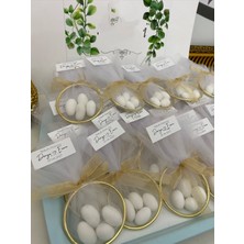 Siyah Lale Nikah Şekeri Halka Nikah Şekeri Fıstık Şekerli Söz, Nişan Hediyelik - 25 Adet