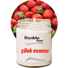 Çetiner Group Doğal Özel Seri Kokulu Dekoratif Kavanoz Mum 210 cc - Çilek Esansı - Ryl