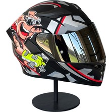 Scharf 902 Çene Açılır Motosiklet Kaskı – Güneş Gözlüklü (Silver Vizörlü) Mx4