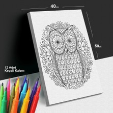 Sessiz Nöbet 40X50 Tuval Boyama Seti - 12'li Keçeli Kalem Ile Birlikte -