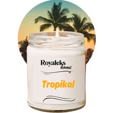 Çetiner Group Doğal Özel Seri Kokulu Dekoratif Kavanoz Mum 210 cc - Tropikal Esans - Ryl