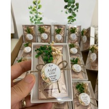 Siyah Lale Nikah Şekeri Kahve Kutusu Süslü Nikah, Söz, Nişan Hediyelik - 50 Adet