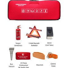 German Kupfermax Araç Muayene Uyumlu 22 Parça Acil Durum ve Profesyonel Trafik Seti ''ab Onaylı ve Ce Belgeli''