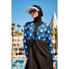 Remsa Mayo Damla Tasarım Tam Kapalı Tesettür Mayo R059