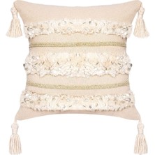 Bohemart Morocco Yastık Punch Elişi Keten Kırlent Dolgulu Tasarım