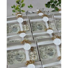 Siyah Lale Nikah Şekeri Epoksi ve Mantar Şişe Kalp Şekerli Set Nikah, Söz, Nişan Hediyelik - 25 Adet