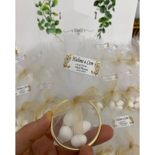 Siyah Lale Nikah Şekeri Halka Nikah Şekeri Fıstık Şekerli Söz, Nişan Hediyelik - 25 Adet