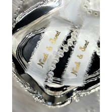 Abroz Home Gold Isimli Incili Yüz Kurdelesi /söz Nişan Kurdelesi