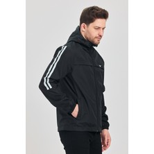 Level High Erkek Siyah Yağmurluk – Suya & Rüzgara Dayanıklı