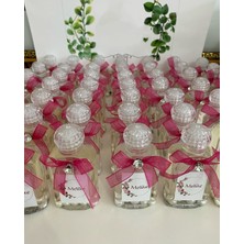 Siyah Lale Nikah Şekeri Plastik Kolonya Şişesi Nikah, Söz, Nişan Hediyelik - 50 Adet