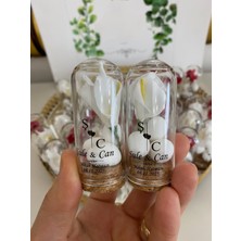 Siyah Lale Nikah Şekeri Cam Fanus Kardelen Çiçek ve Fıstık Şekerli Nikah, Söz, Nişan Hediyelik - 25 Adet