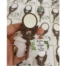 Siyah Lale Nikah Şekeri Metal Kına Ayna Hediyelik Kına Gecesi - 50 Adet