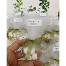 Siyah Lale Nikah Şekeri Halka Nikah Şekeri Fıstık Şekerli Söz, Nişan Hediyelik - 25 Adet