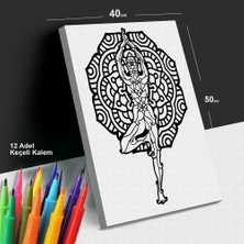 Içsel Denge 40X50 Tuval Boyama Seti - 12'li Keçeli Kalem Ile Birlikte -