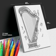 Arp 40X50 Tuval Boyama Seti - 12'li Keçeli Kalem Ile Birlikte -