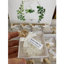 Siyah Lale Nikah Şekeri Kutulu Mum Nikah, Söz, Nişan Hediyelik - 25 Adet