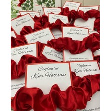 Siyah Lale Nikah Şekeri Kına Tokası Hediyelik Kırmızı - 50 Adet