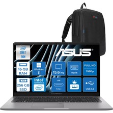 Asus Expertbook P1 P1503CVA Intel® Core™ 7 240H 16GB Ddr5 256GB SSD 15.6"fhd (1920 x 1080) 300NITS WIN11PRO Taşınabilir Bilgisayar ZC716512G0DP01+ZETTAÇANTA