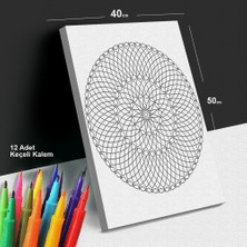Odak Noktası 40X50 Tuval Boyama Seti - 12'li Keçeli Kalem Ile Birlikte -
