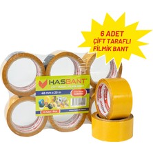 Has Bant 48MMX20M Çift Taraflı Filmik Bant - 6 Adet