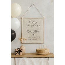 Kidyoo Art Doğum Günü Flaması Kişiye Özel | Amerikan Bez 50X55CM