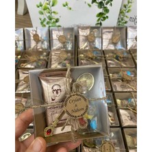 Siyah Lale Nikah Şekeri Kahve, Kaşık ve Mantar Şişe Draje Şekerli Nikah, Söz, Nişan, Kına Hediyelik - 50 Adet