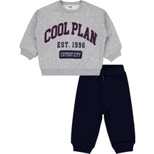 Civil Baby Cool Plan Baskılı 6-18 Ay Takım - Lacivert 9-12 Ay