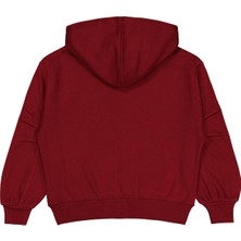 Civil Girls Düz 10-13 Yaş Hırka - Bordo 11-12 Yaş