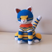 Nildamigurumi Amigurum Örgü Oyuncak Kedi 25 cm
