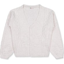 Civil Girls Nohut Desenli 10-13 Yaş Hırka - Bej 10-11 Yaş