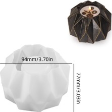 Hobiflex Silikon Kalıp Taş Tozu Ithal Geometrik Yüzeyli Mumluk Saksı Kalıbı Epoksi Reçine HB140-0142