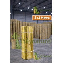 Doğal Kamış Bambu Çit 2X3M Bahçe Teras Balkon Gizlilik Perdesi Gölgelik Örtü