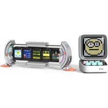 Divoom Ditoo Pro Beyaz Bluetooth Hoparlör ve Times Gate Dijital LED Ekran Seti