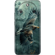 Honor Magic 8 Lite Kılıf Desenli Baskılı Tpu Rubber Kapak Ürküten Kartal