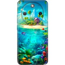 Senada Honor Magic 8 Lite Kılıf Desenli Baskılı Tpu Rubber Kapak Island