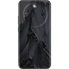 Nurdic Honor Magic 8 Lite Kılıf 0.4mm Lazer Kesim Silikon Kapak Siyah Beton