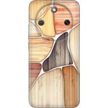 Honor Magic 8 Lite Kılıf Desenli Baskılı Tpu Rubber Kapak Wood Blocks