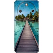 Honor Magic 8 Lite Kılıf Desenli Baskılı Tpu Rubber Kapak Maldives