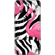 Adasena Honor Magic 8 Lite Kılıf Desenli Baskılı Tpu Rubber Kapak X-Flamingos
