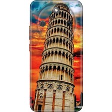 Honor Magic 8 Lite Kılıf Desenli Baskılı Tpu Rubber Kapak Pizza Kulesi