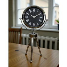 Lowell Home Zentime Krom Şık Üç Ayaklı Masa Saati RSYT-LWL34