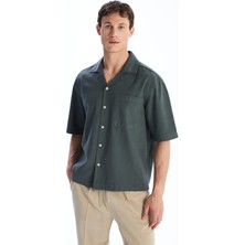 Lc Waikiki Yeni Sezon Regular Fit Resort Yaka Kısa Kollu Poplin Erkek Gömlek