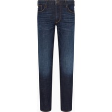 Emporio Armani Erkek Denim Kumaş  Normal Bel Düz Model Lacivert Jeans EM000121 AF17746-MB001