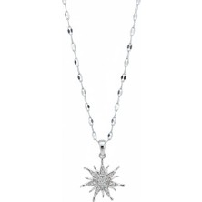 Suzi Shine Zirkon Taşlı Güneş Çelik Kolye