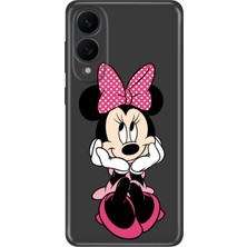 Nurdic Samsung Galaxy S25 Edge Uyumlu Kılıf Silikon Desenli Tam Koruma Resimli Minnie Karakter