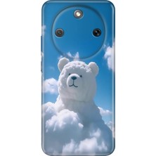 Adasena Honor Magic 8 Lite Kılıf Desenli Baskılı Tpu Rubber Kapak Teddy Cloud