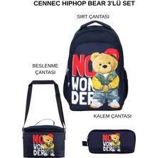 Ümit Çanta Cennec Hiphop Bear Okul Çantası Seti – Sırt Çantası + Termal Beslenme Çantası + Kalem Çantası