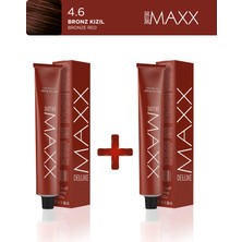 Maxx Deluxe 2'li Tüp Boya 60 ml 4.6 Bronz Kızıl