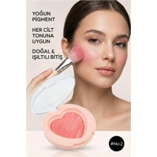 MUJGAN Tekli Kalp Şekilli Yoğun Pigmentli Blusher Allık No:2