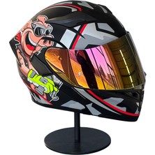 Scharf 902 Çene Açılır Motosiklet Kaskı – Güneş Gözlüklü (Rosepink Vizörlü) Mx4